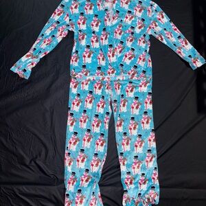 Snowman Print Pajama Set